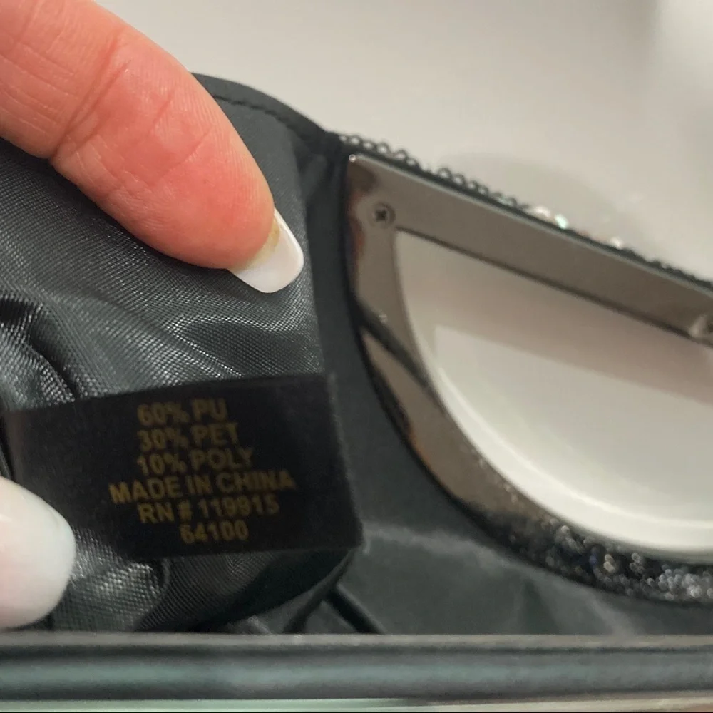 Style & Co Black & Silver Clutch Handbag Purse